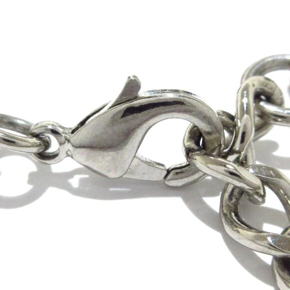 CHANEL - Silver Black Hardware Leather Bracelet 791-071825 - Picture 6 of 8